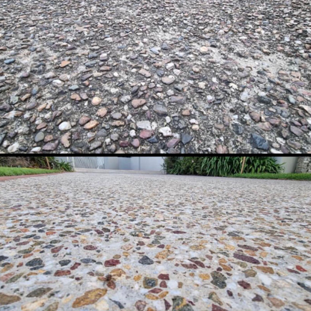 What is the difference between honed and exposed aggregate?